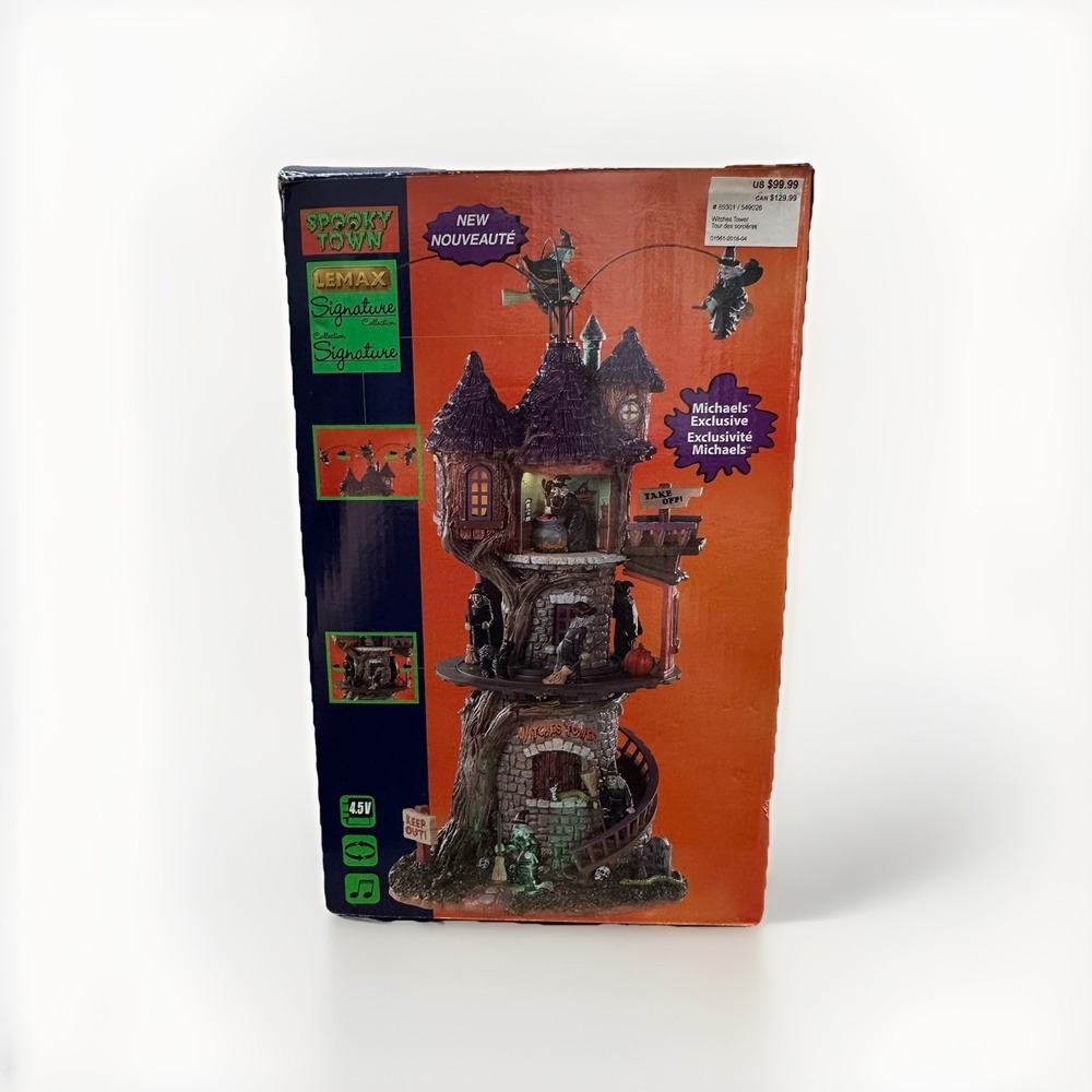 Lemax Spooky Town Witches Tower Michaels Exclusive 2018‎ w/ Box & Adapter